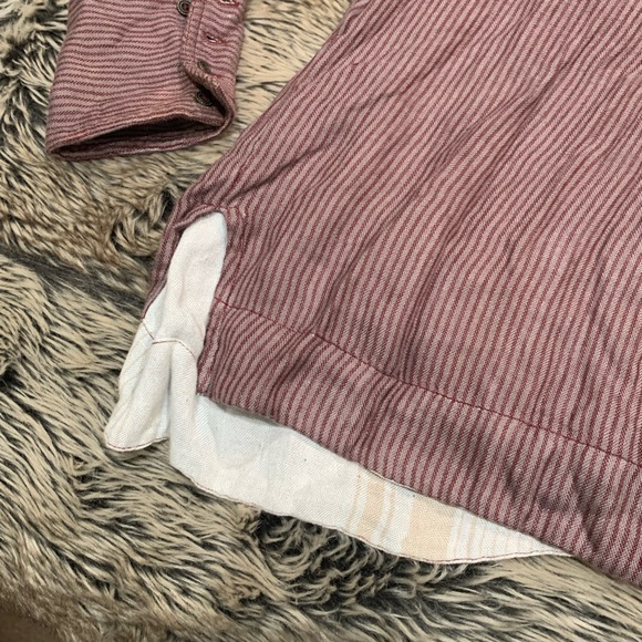 Free People On The Road Stripe Tunic Cranberry Combo Medium OB476015 - Picture 5 of 7